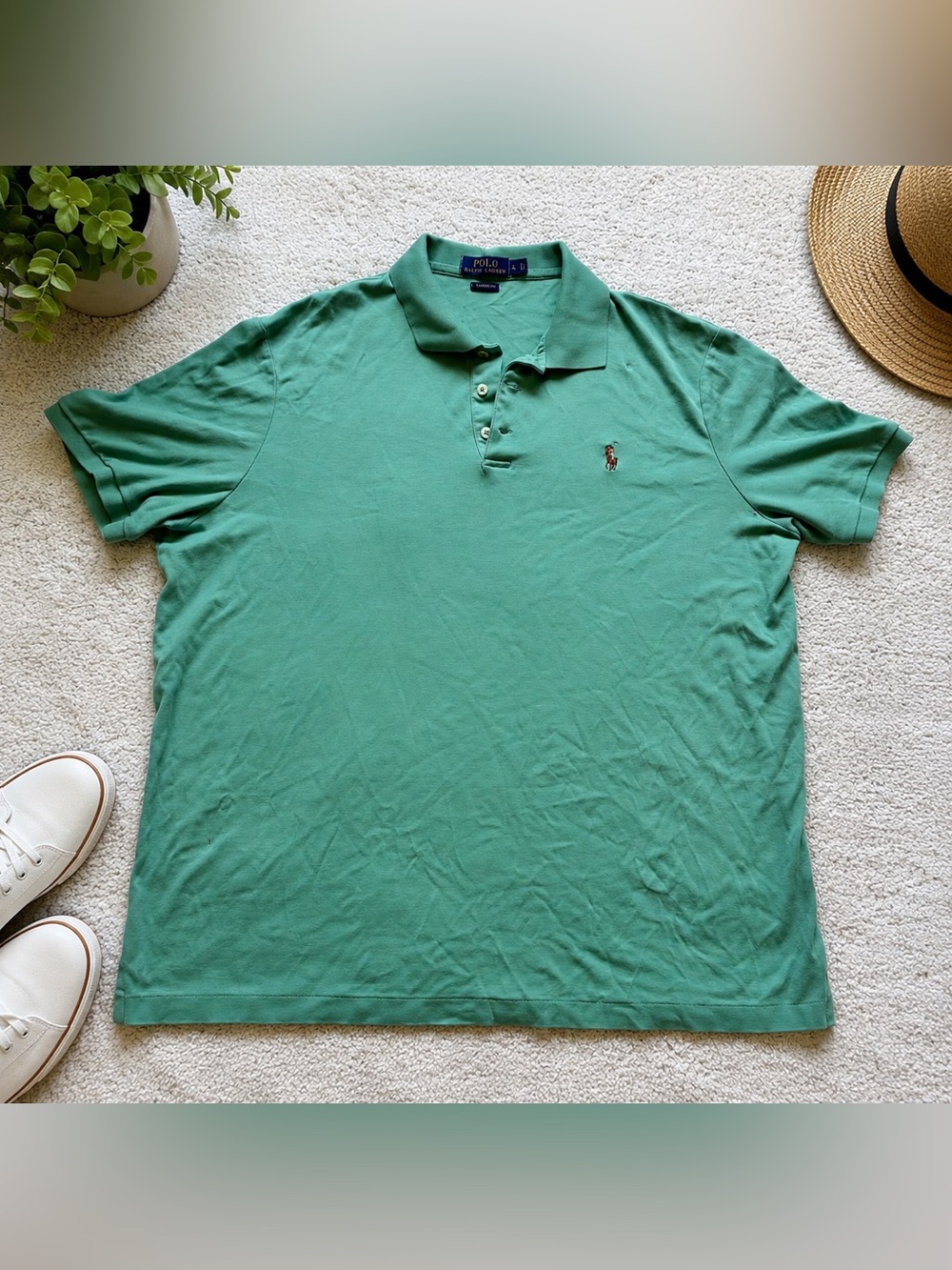Polo Ralph Lauren Classic Fit Polo Shirt Men’s Large Green Short Sleeve